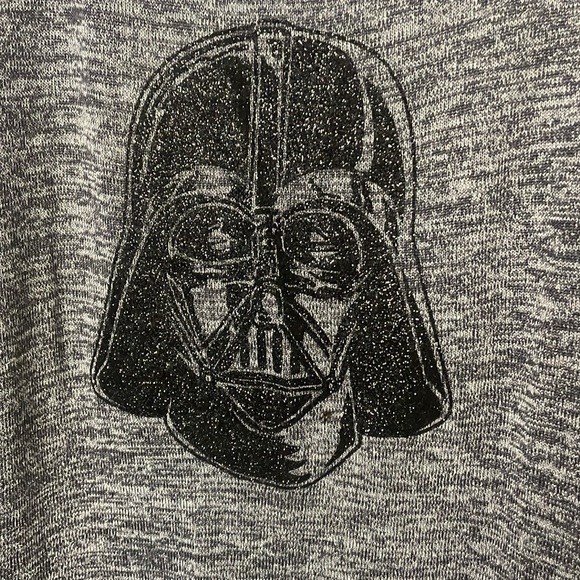 Star Wars Size XL Darth Vader Gray Glitter Top - Picture 3 of 9